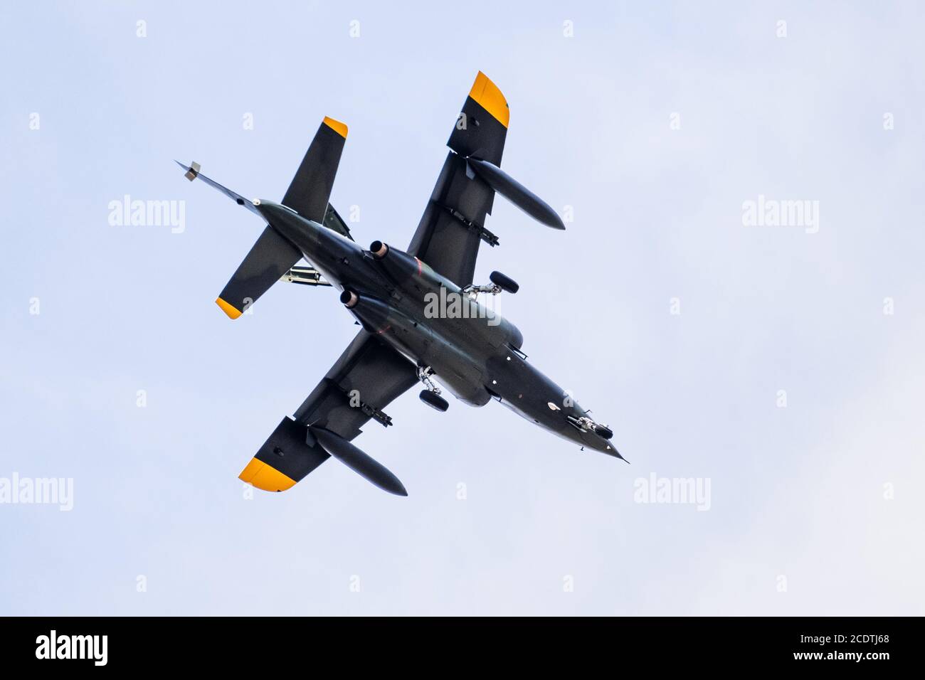 Aug 18, 2020 Sunnyvale / CA / USA Dornier Alpha Jet preparing for