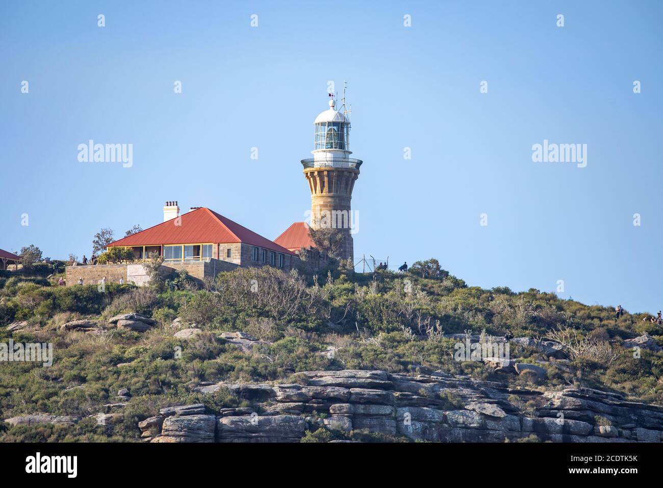 Barrenjoey lighthouse at Palm Beach on Sydney northern beaches,NSW,Australia Stock Photo