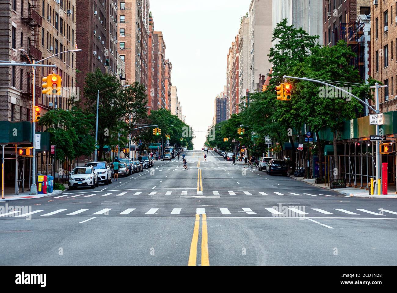 Empty street in New York City during the COVID-19 (coronavirus) pandemic Stock Photo