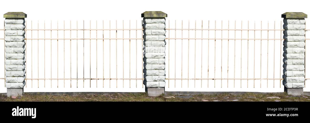 Vintage white fence hi-res stock photography and images - Alamy