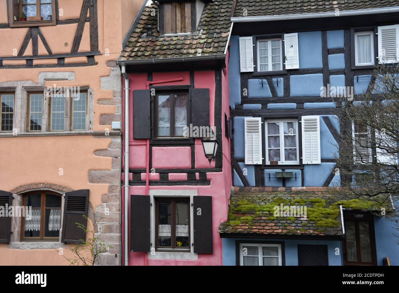 alsation frame houses Stock Photo