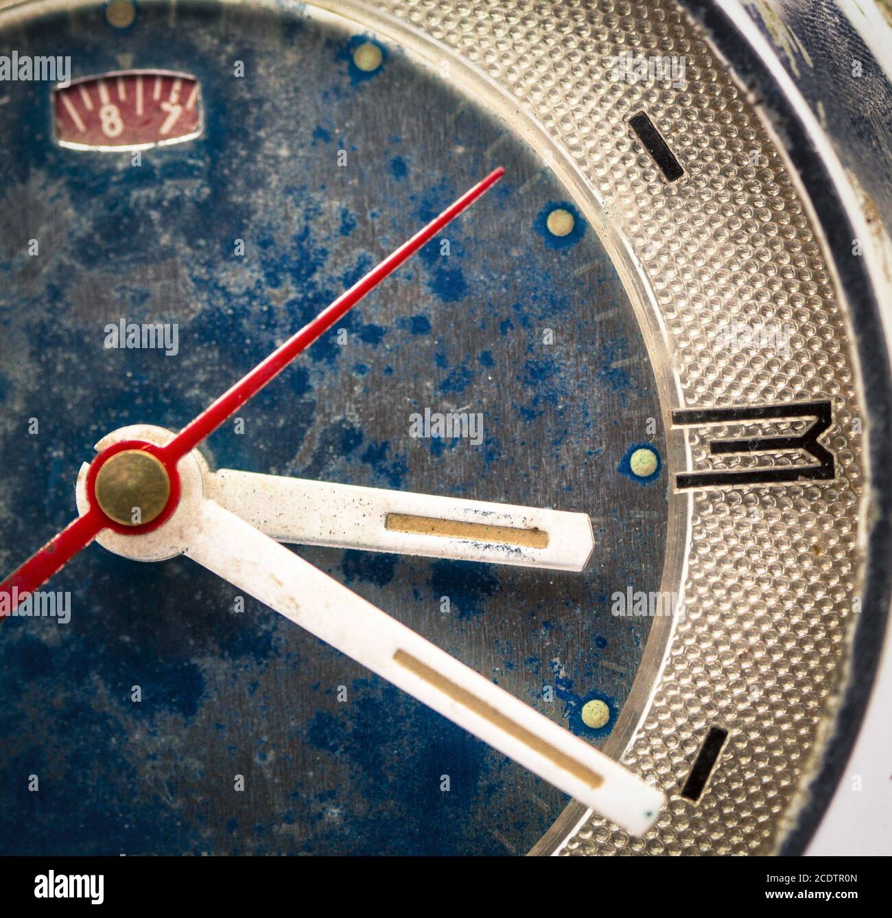 old wind up alarm clock Stock Photo Alamy