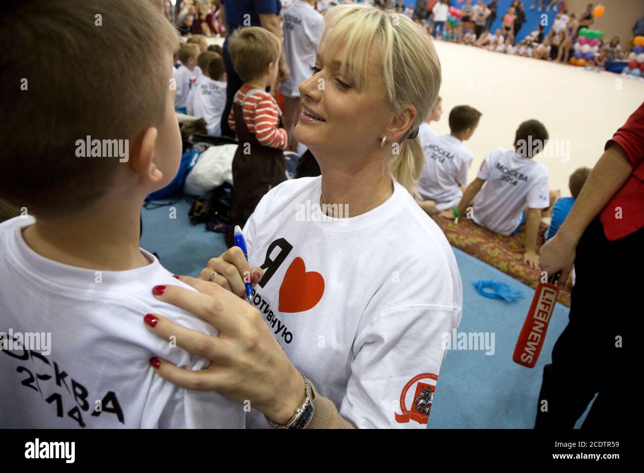 Olympic gymnastics champion svetlana khorkina hi-res stock photography