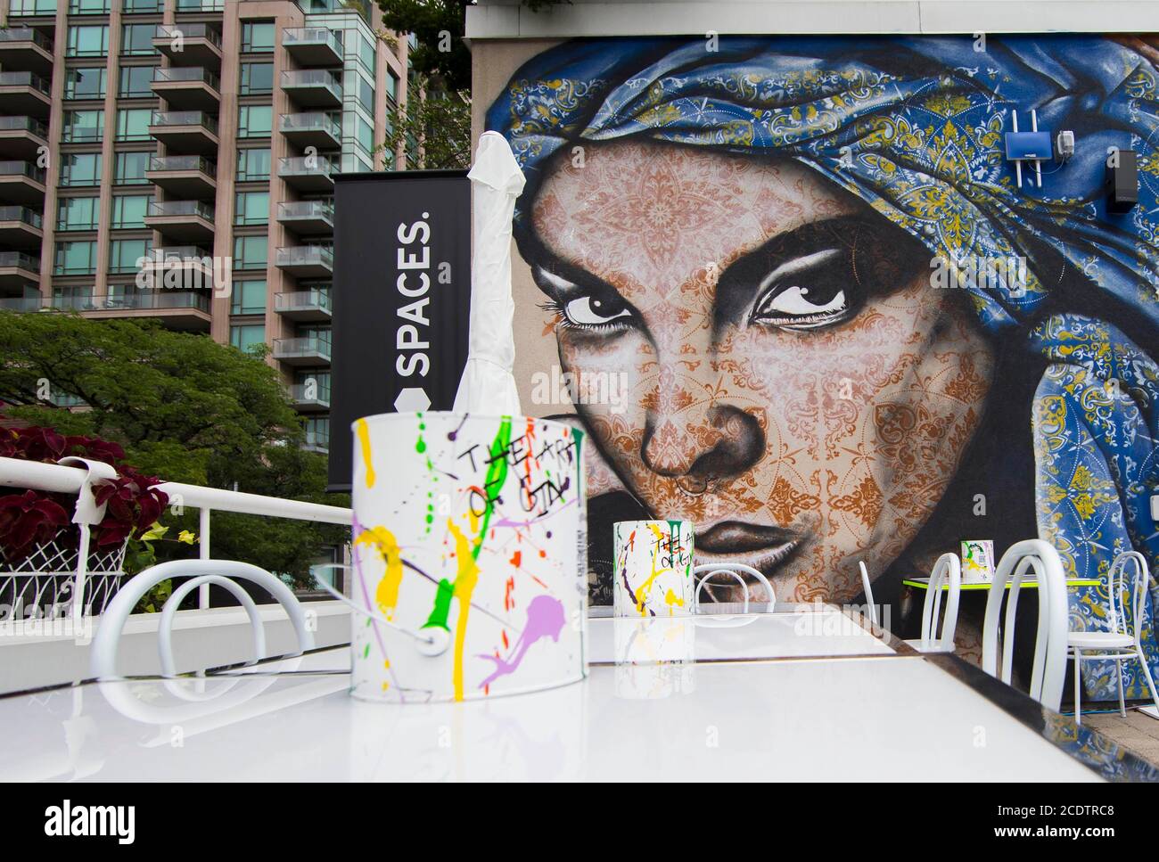 Toronto, Canada. 29th Aug, 2020. A mural is seen during the 2020 Yorkville Murals in Toronto, Canada, on Aug. 29, 2020. With the creation of artistic murals and the implementation of cultural activation, the annual event was held here from Friday to Sunday as a celebration of public art and contemporary muralism. Credit: Zou Zheng/Xinhua/Alamy Live News Stock Photo