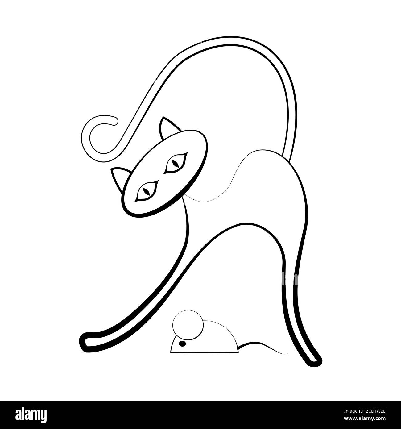 Cat And Mouse Drawing High Resolution Stock Photography And Images Alamy