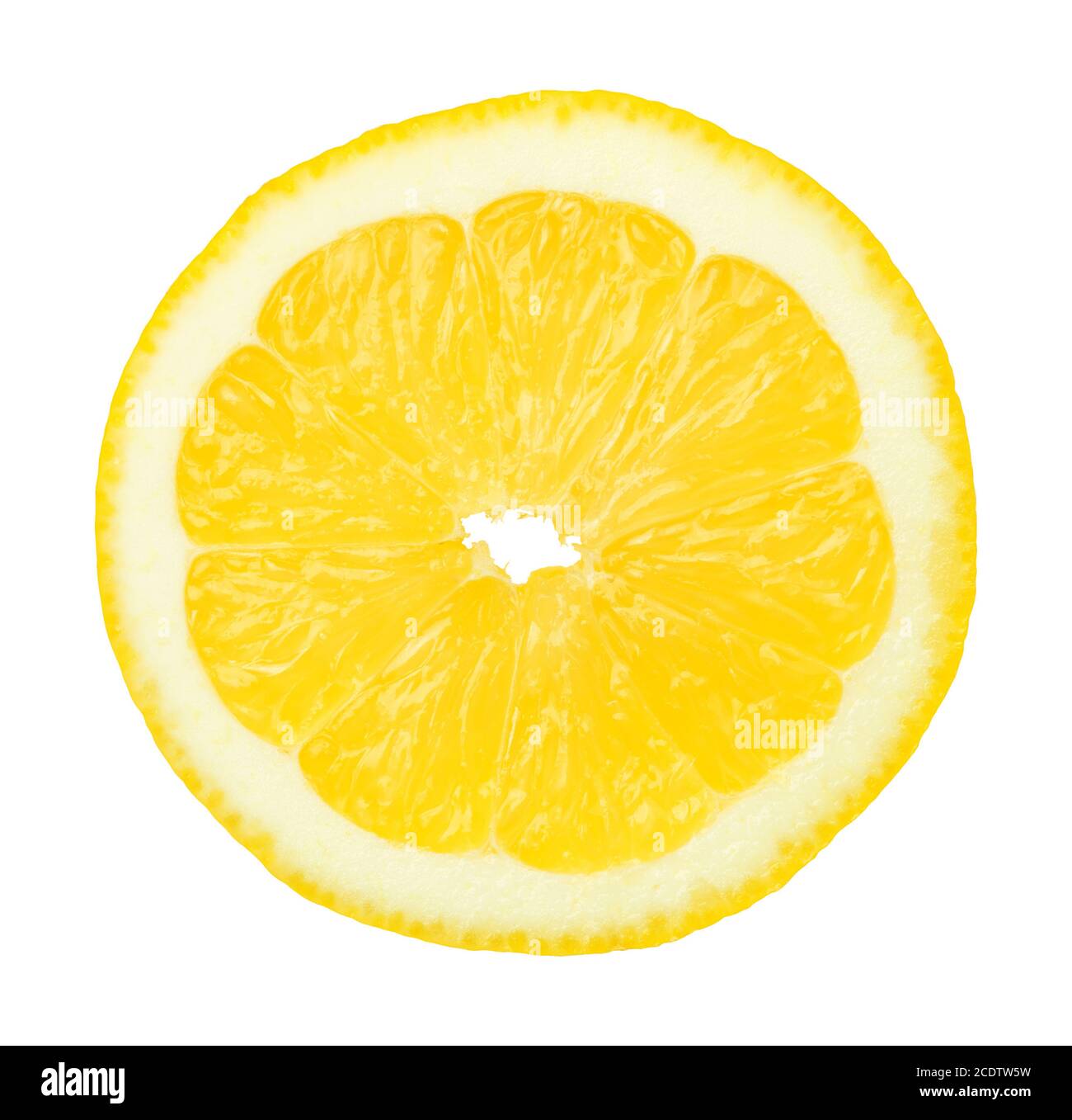 Slice of Lemon Fruit Isolated on White Background Stock Photo - Alamy