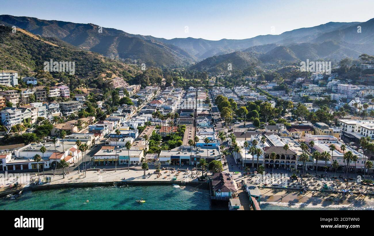 Aerial photo of Avalon, California Stock Photo Alamy