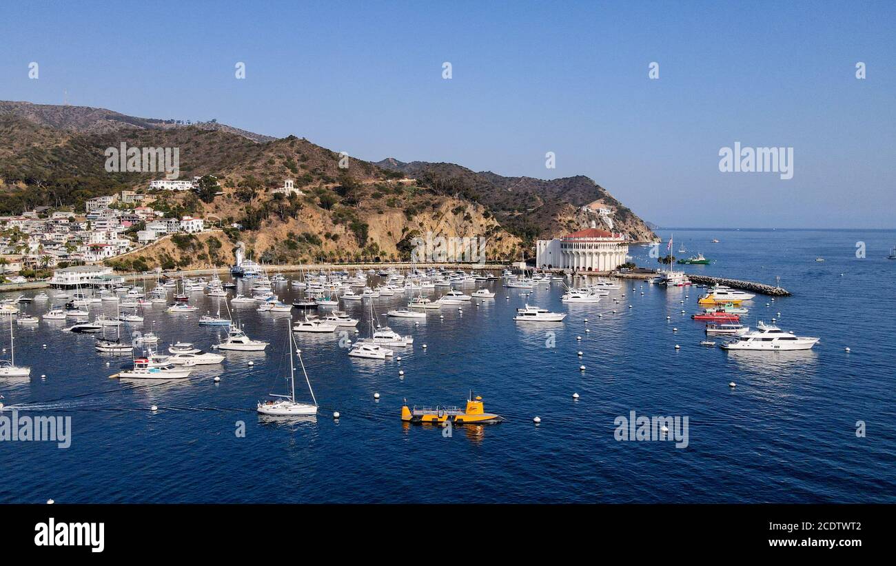 Aerial photo of Avalon, CA Stock Photo Alamy
