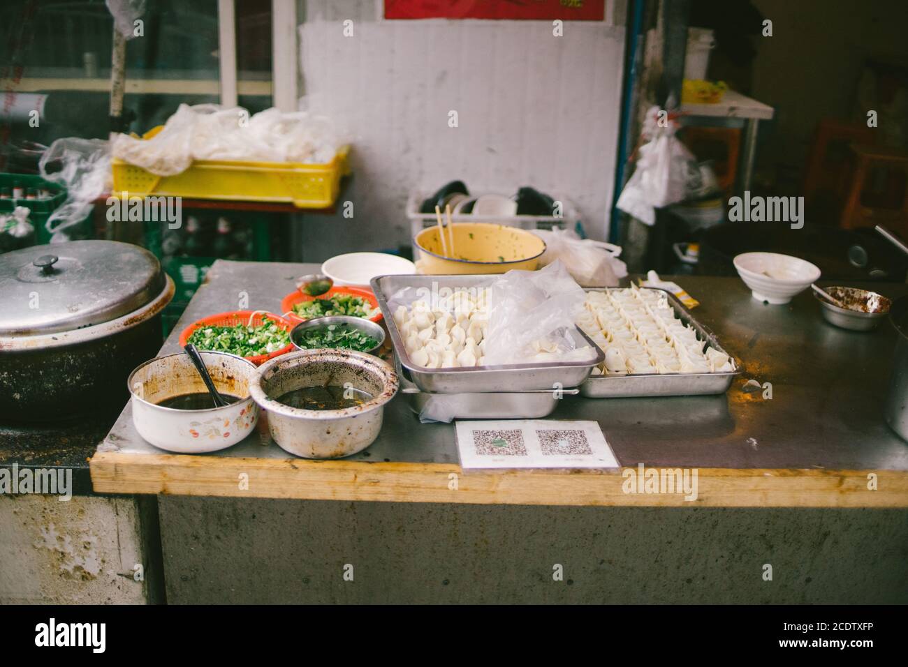 street kitchen in Shanghai china Stock Photo Alamy