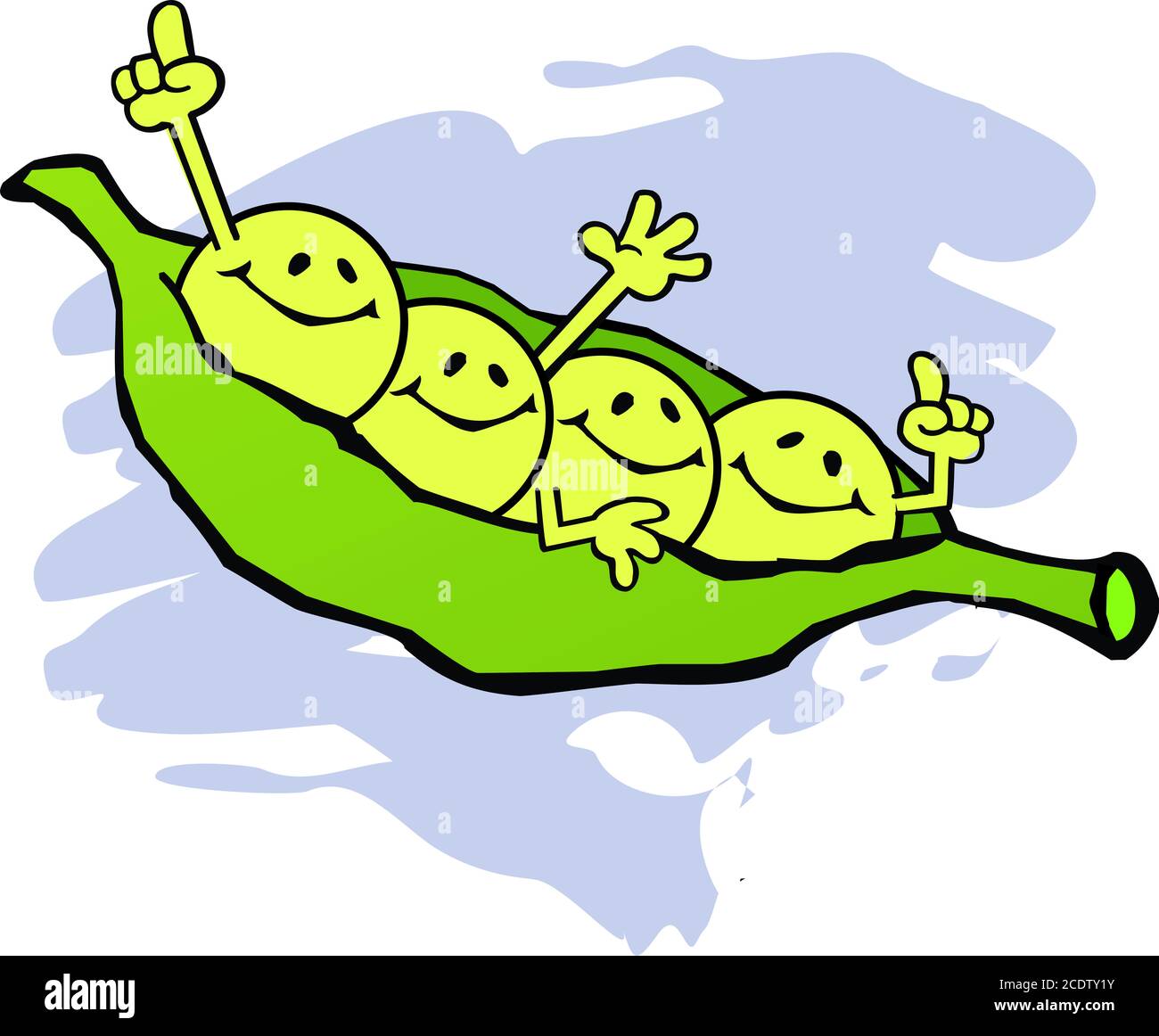 Moodies Peas in a Pod Waving Stock Photo Alamy