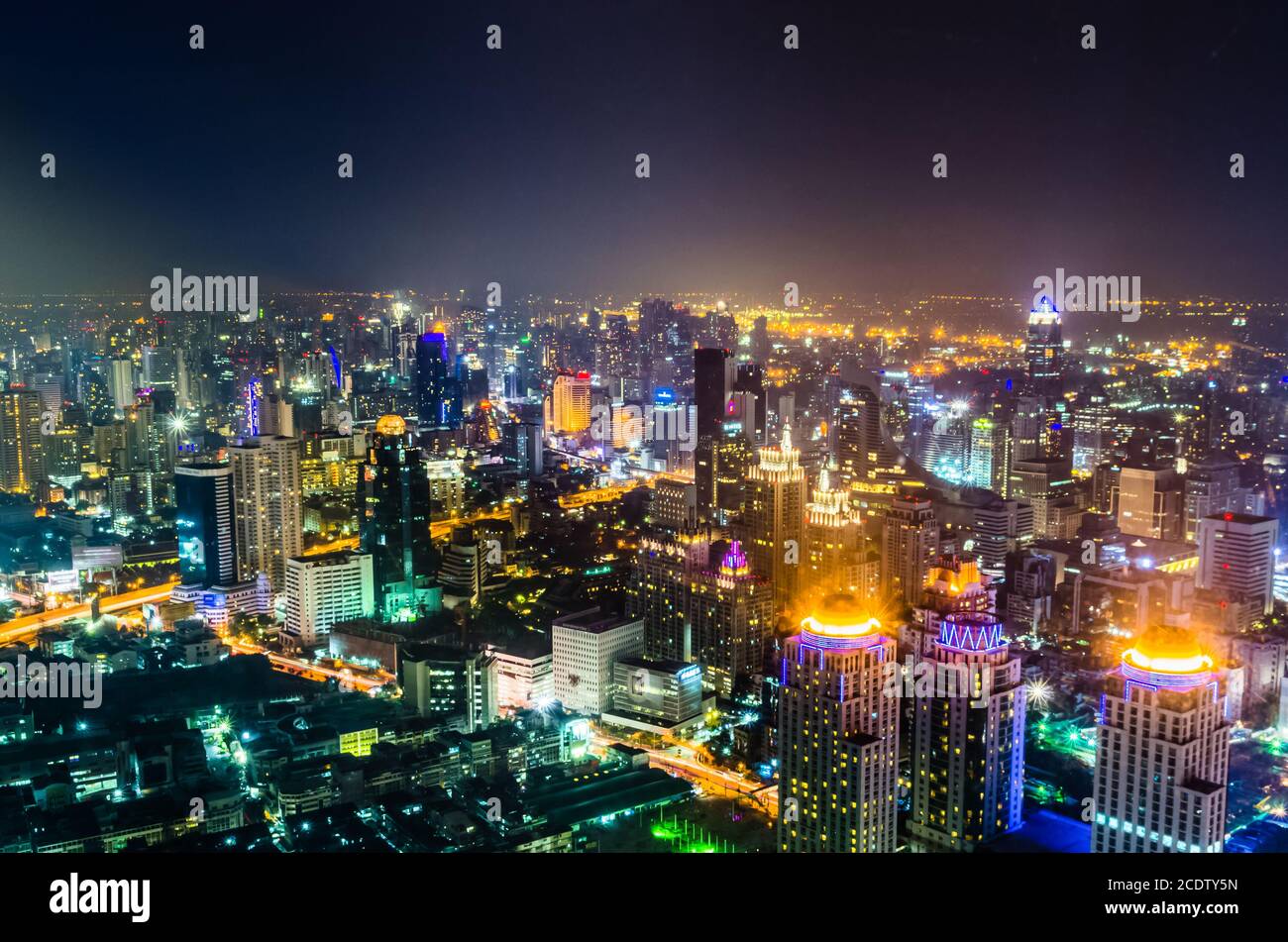 Bangkok city at twilight Stock Photo - Alamy