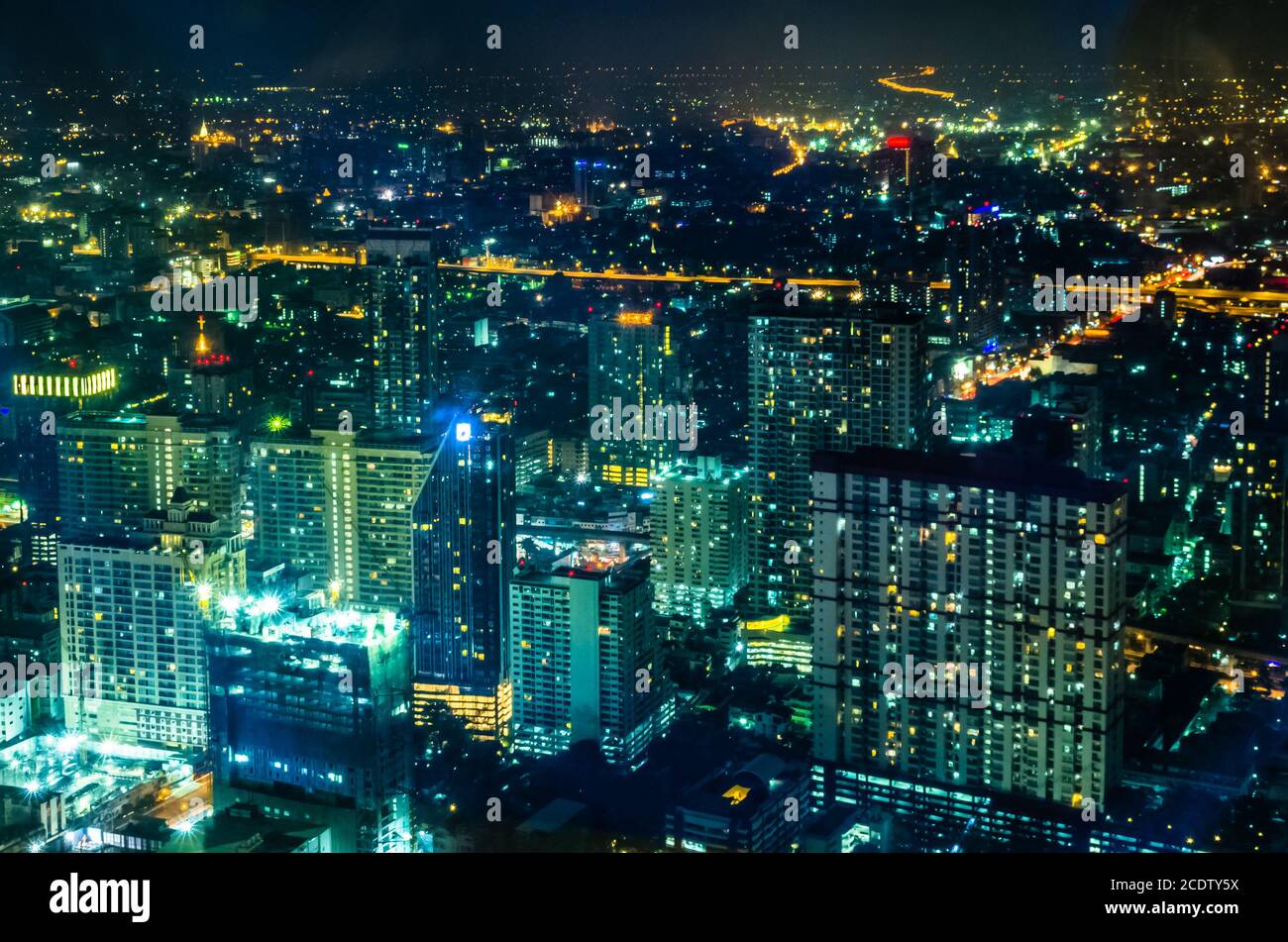 Bangkok city at twilight Stock Photo - Alamy