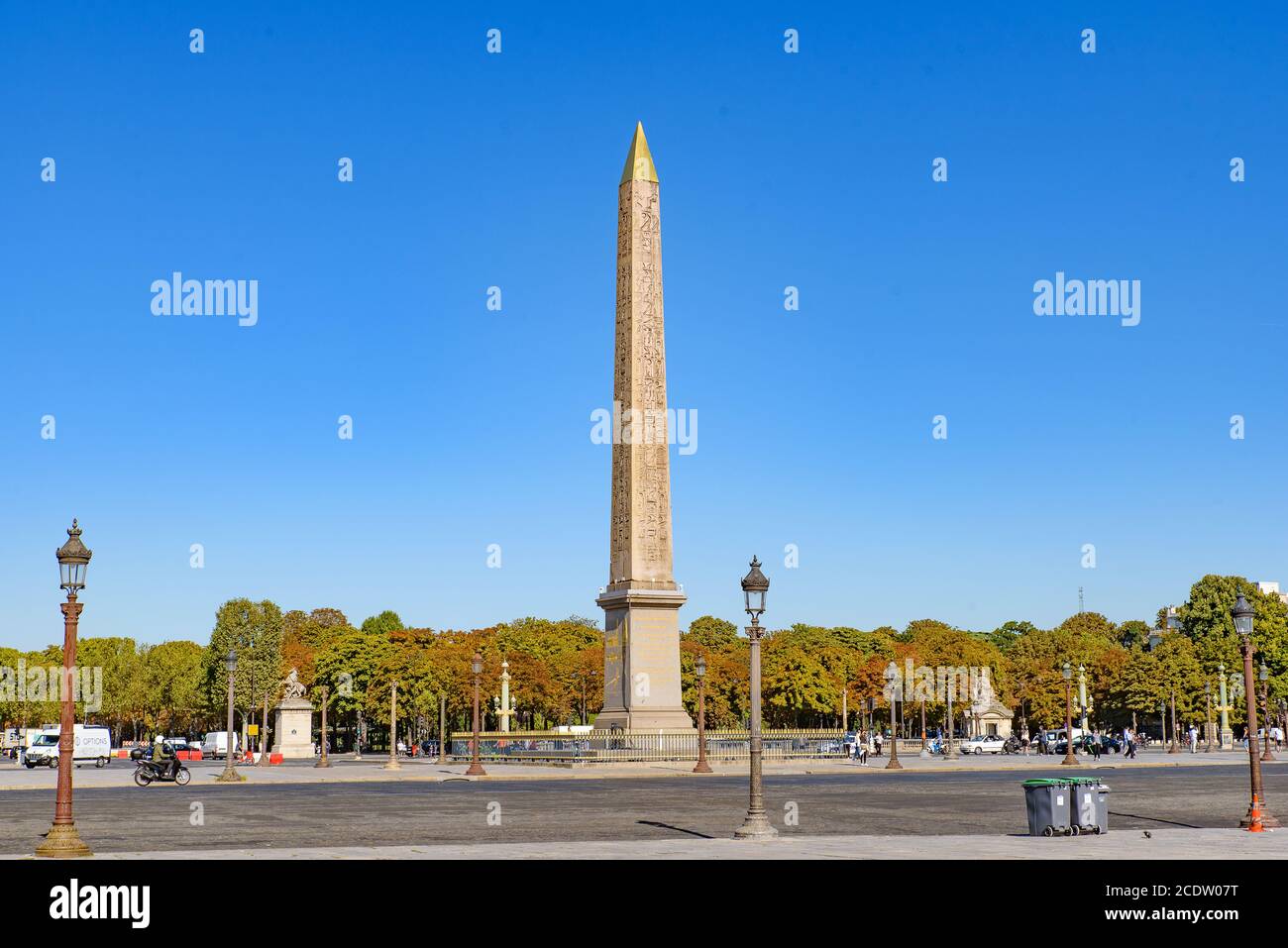 Place de la Concorde, the largest public square in Paris, France Stock Photo