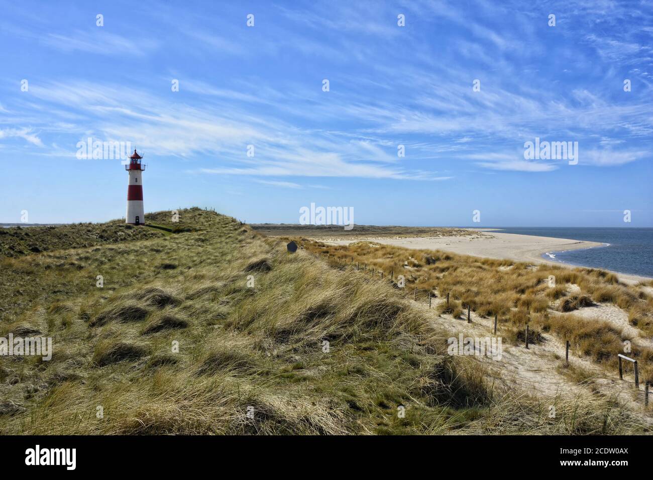 lighthouse on the island of Sylt Stock Photo