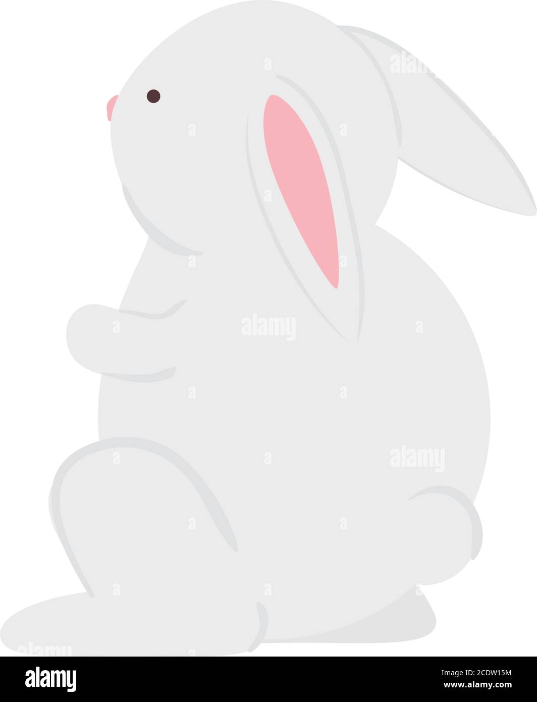 Isolated cute white rabbit cartoon vector design Stock Vector Image ...