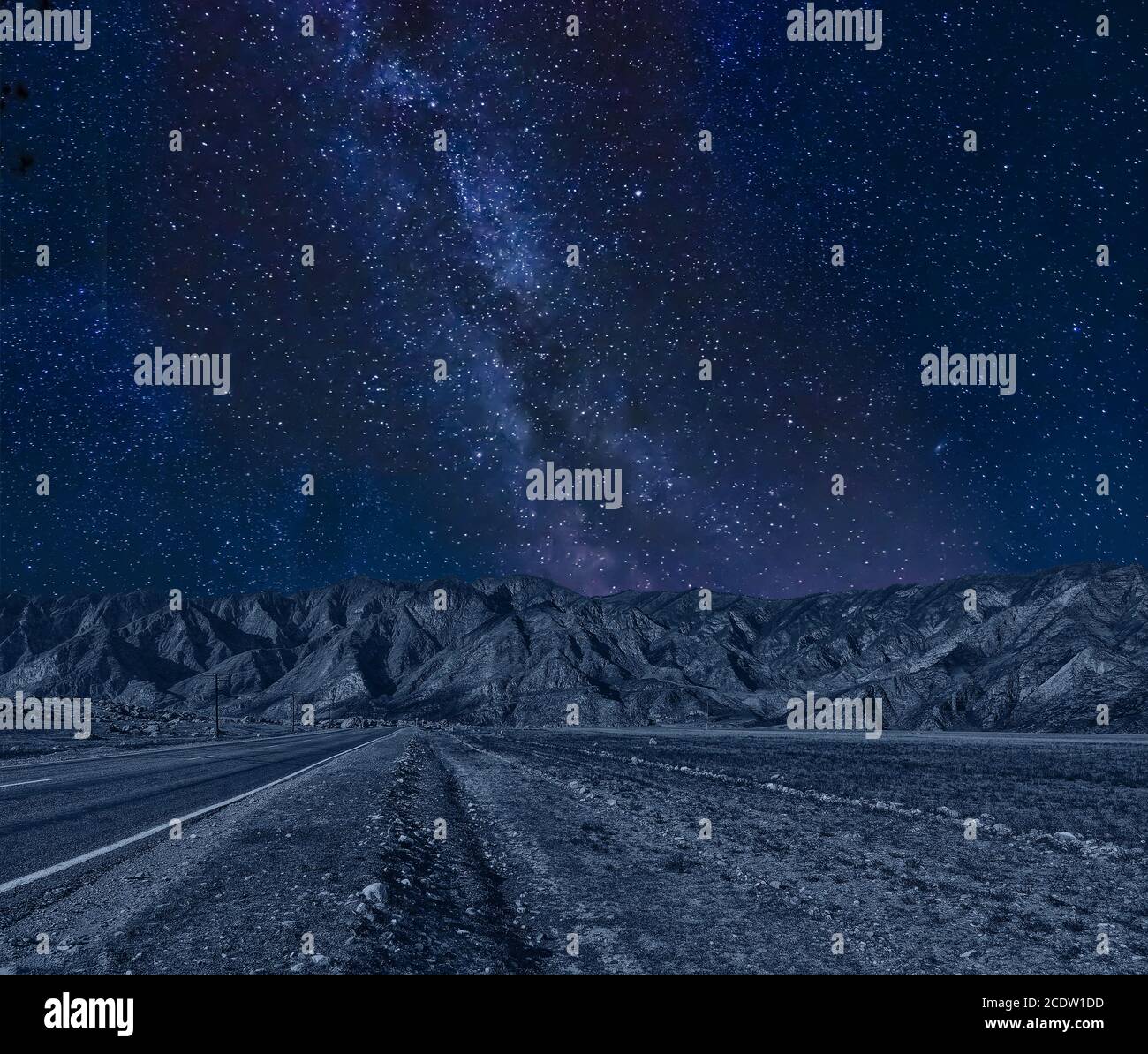 Starry night with the milky way galaxy hi-res stock photography and ...
