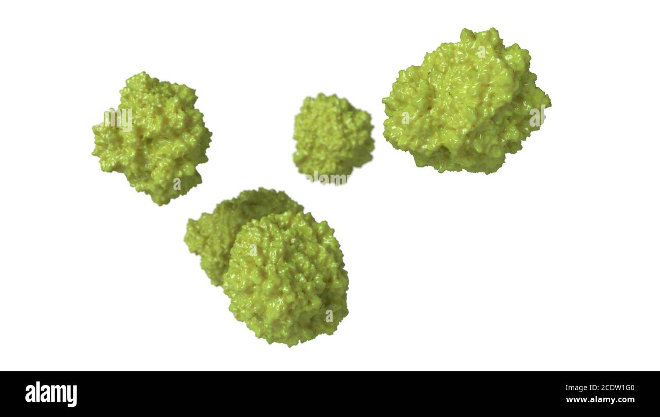 3d illustration medical illustration - conceptual green cells Stock Photo
