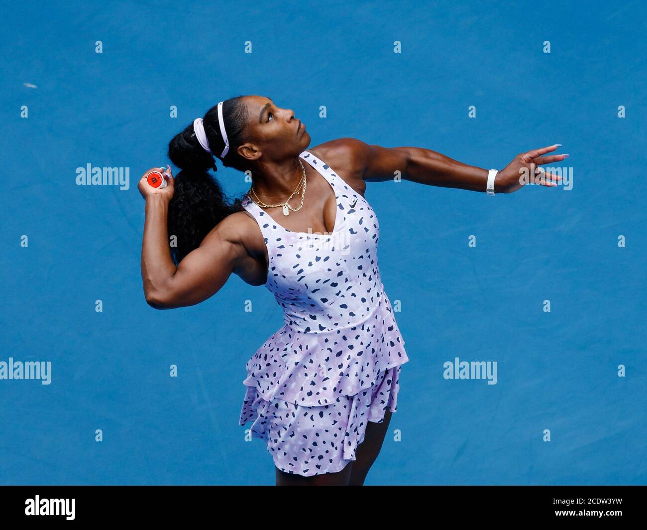 Serena Williams during the 2020 Australian Open Stock Photo