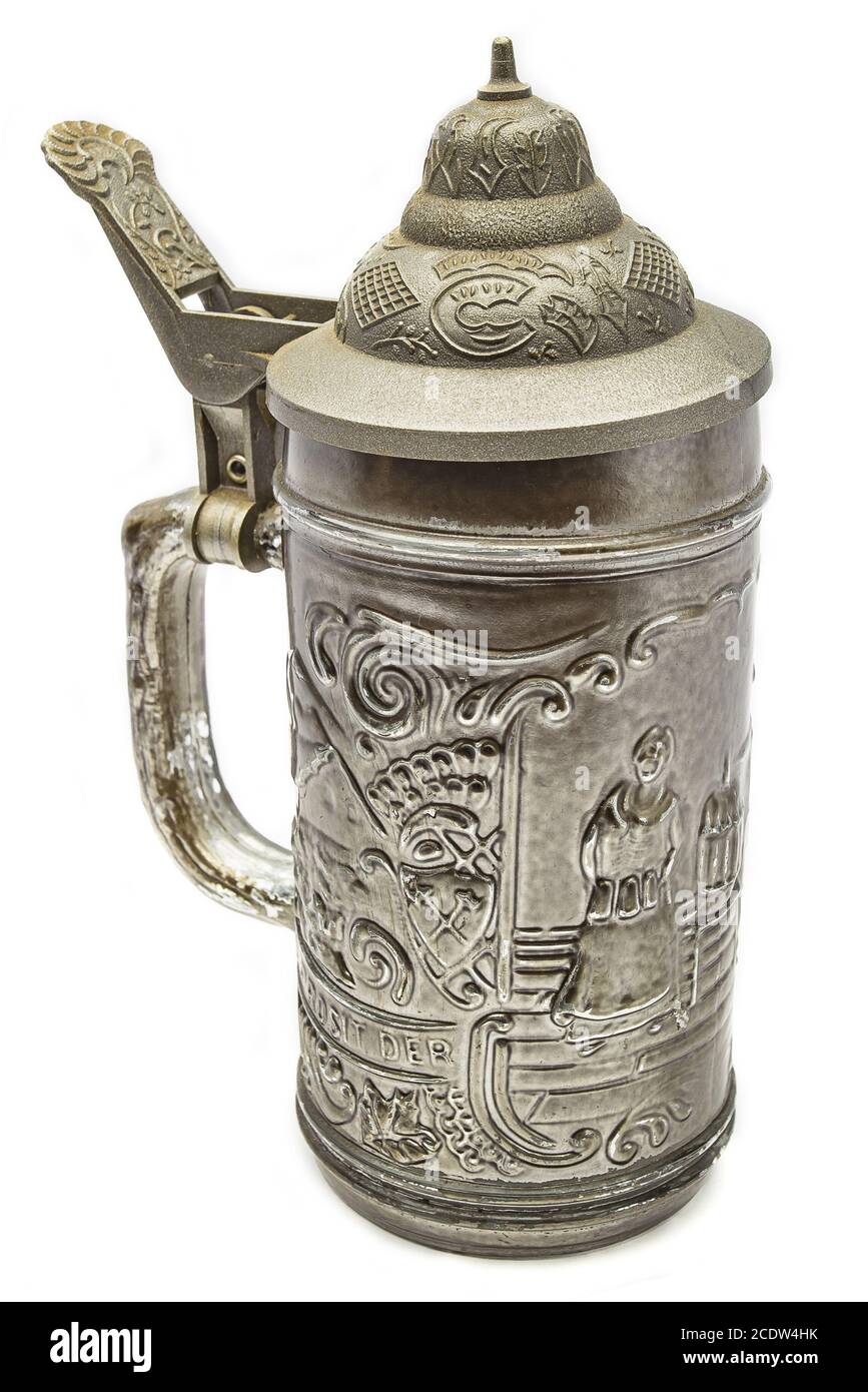 Pewter beer mug Stock Photo Alamy