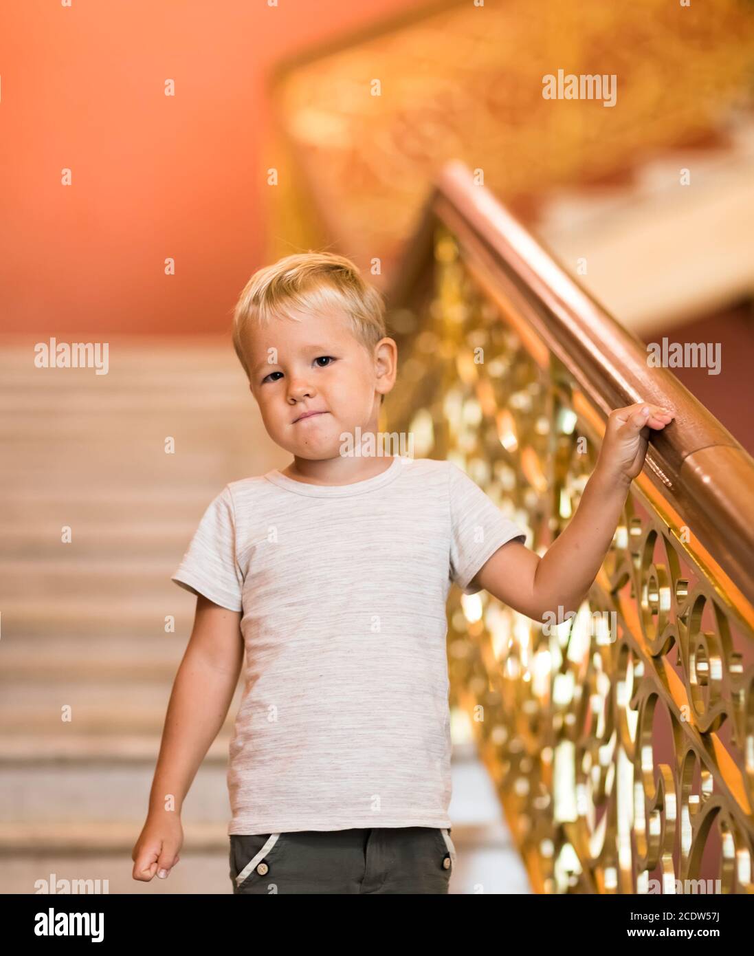 Kid Visiting Museum Stock Photo Alamy