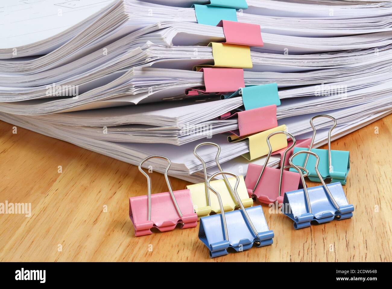 Color File Paper Binder Clips and Stack paper file for office work