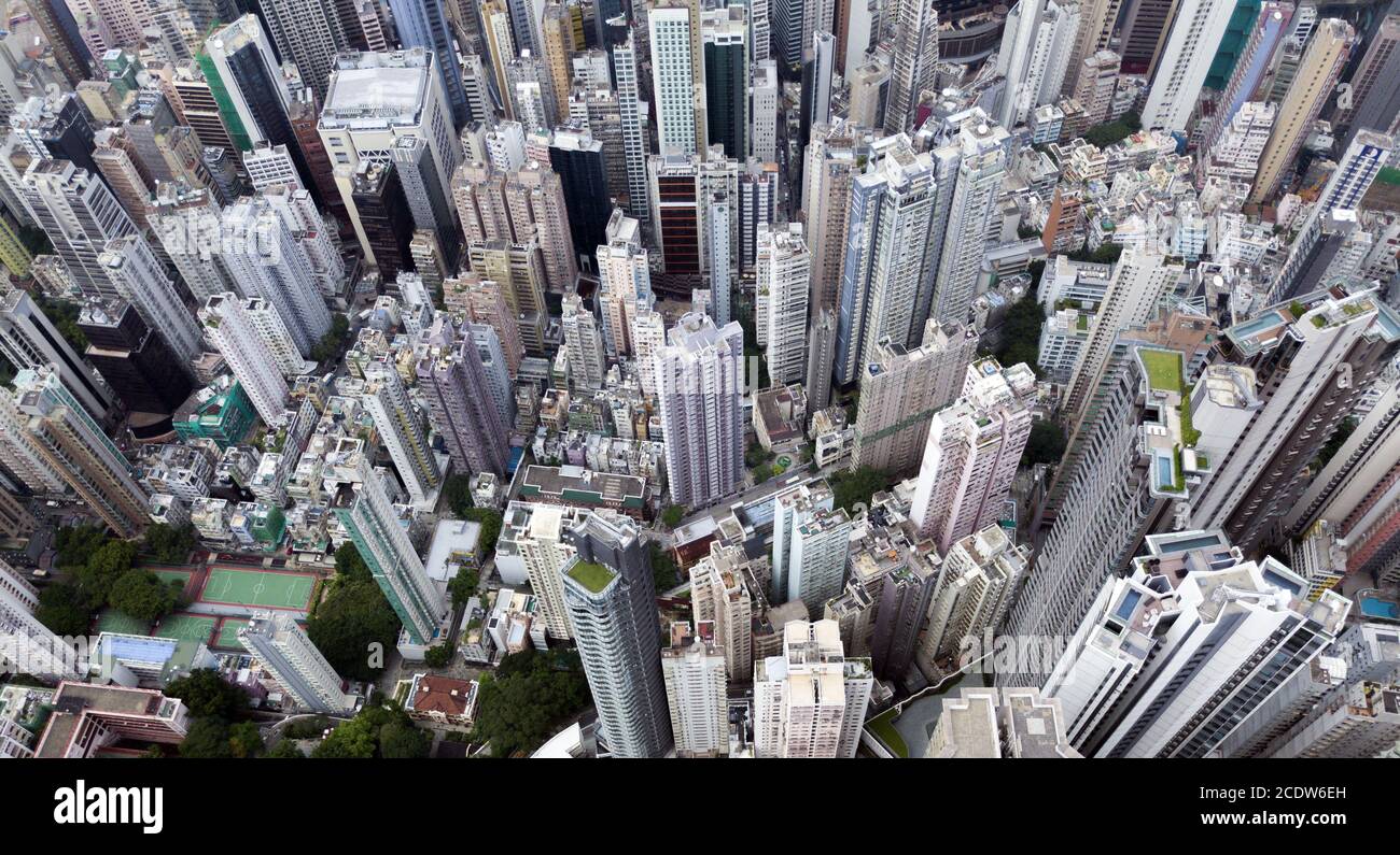 Top view of Hong kong, Kowlon Stock Photo