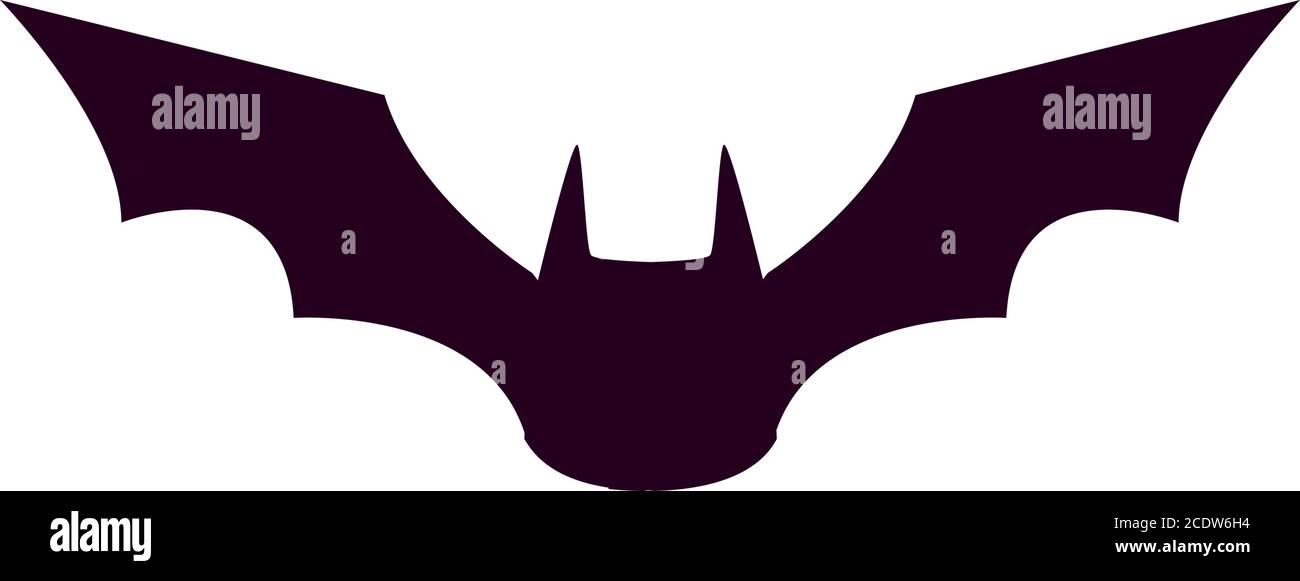 Halloween black bat design, Holiday and scary theme Vector illustration ...