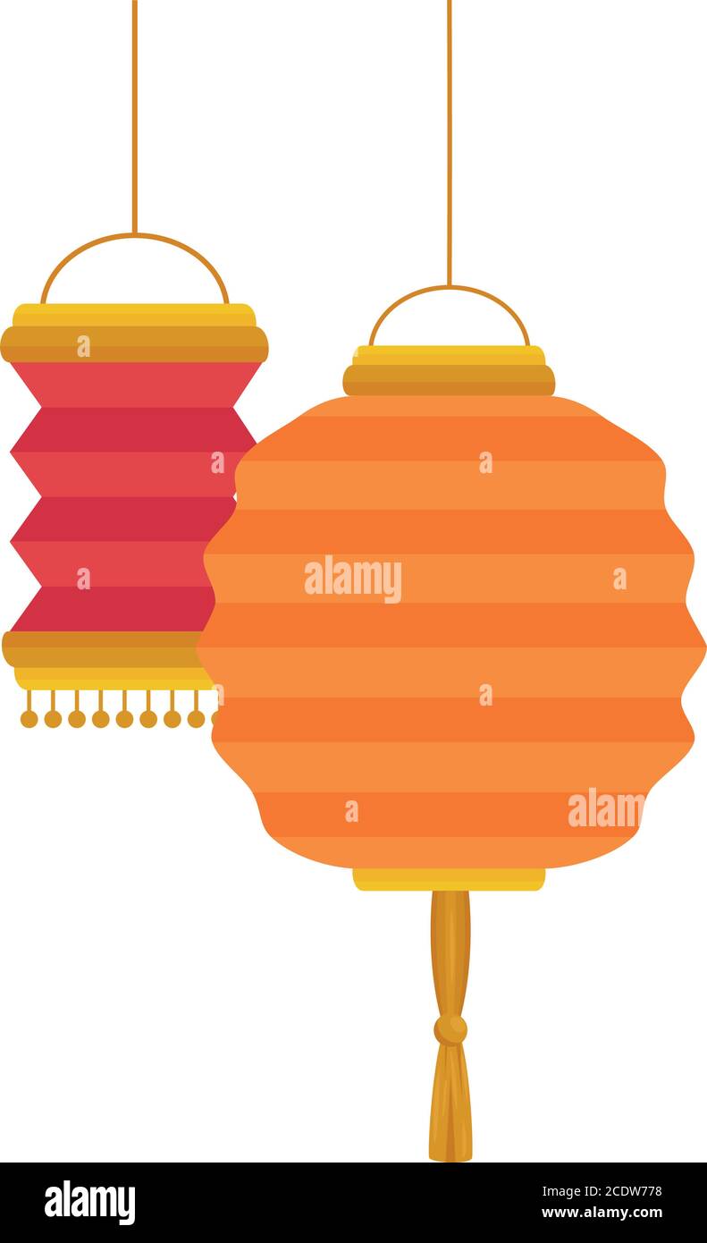 Isolated chinese lanterns vector design Stock Vector Image & Art - Alamy