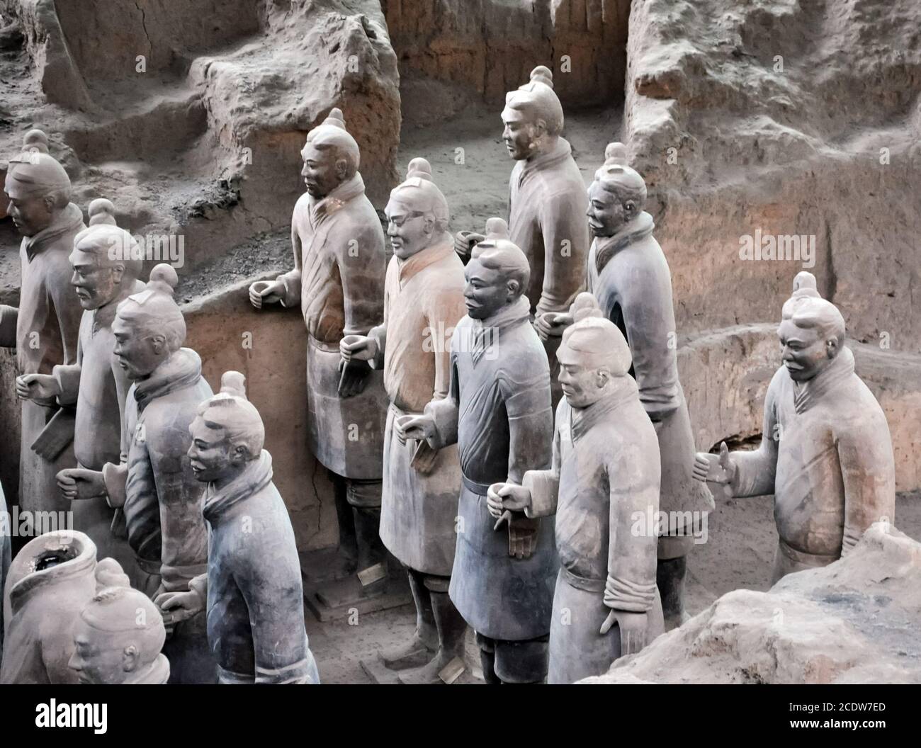 Terracotta Army. Clay soldiers of the Chinese emperor Stock Photo
