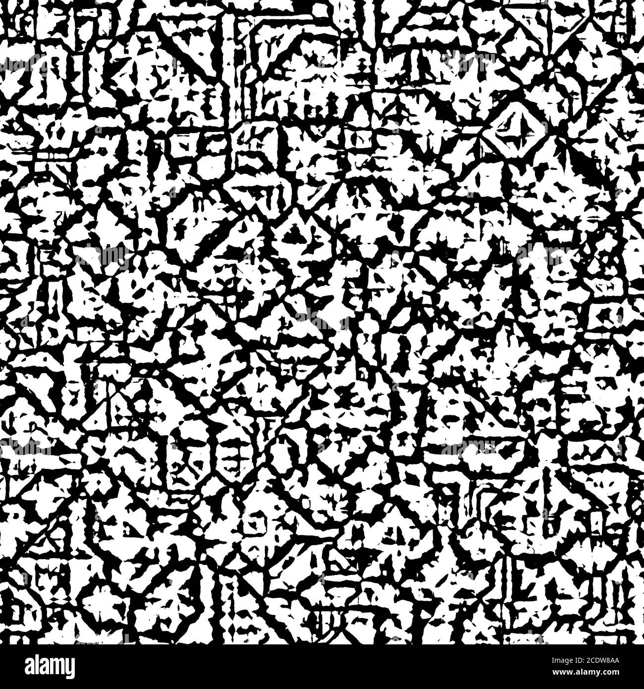 Black and White Seamless Grunge Dark Distressed Pattern. Abstract ...