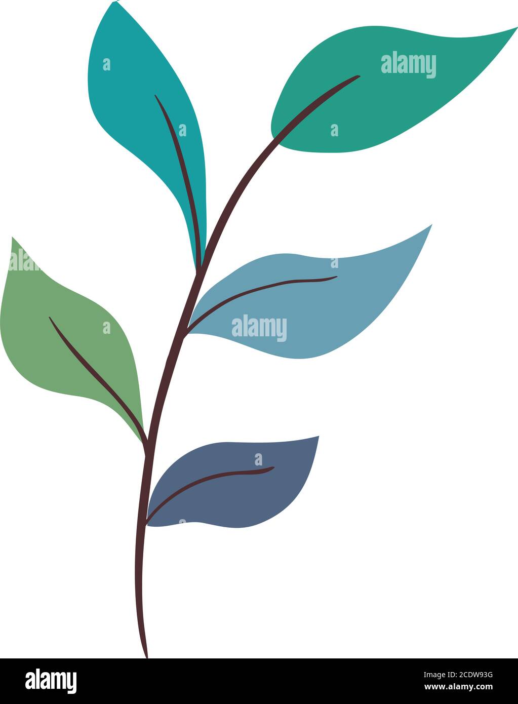 Isolated green leaves vector design Stock Vector Image & Art - Alamy