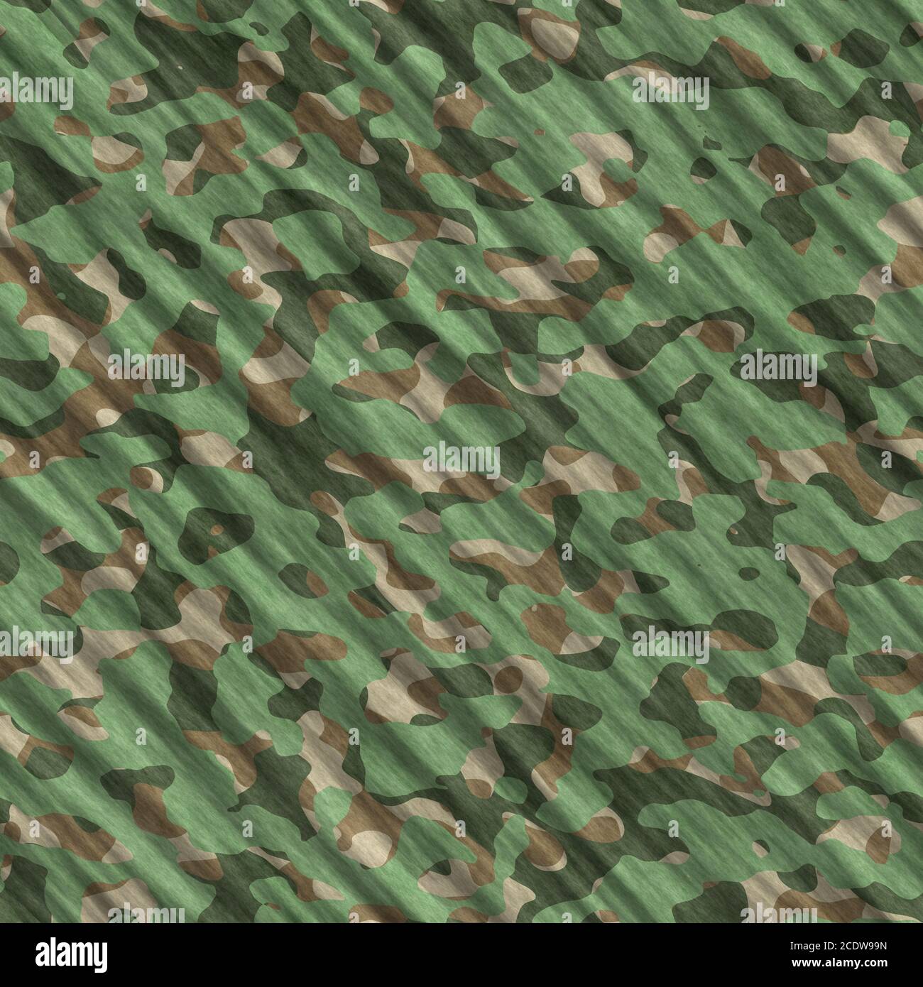 Camouflage pattern background seamless illustration. Classic clothing style masking camo repeat print. Green brown black olive c Stock Photo