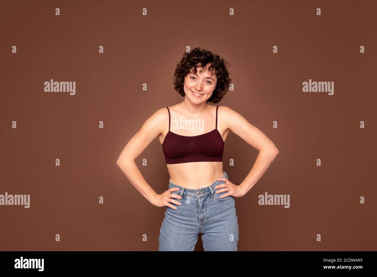 Slim young short hair woman hi-res stock photography and images - Alamy