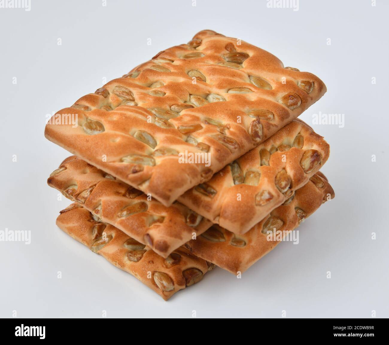 The dietetic biscuits with a sunflower seeds Stock Photo