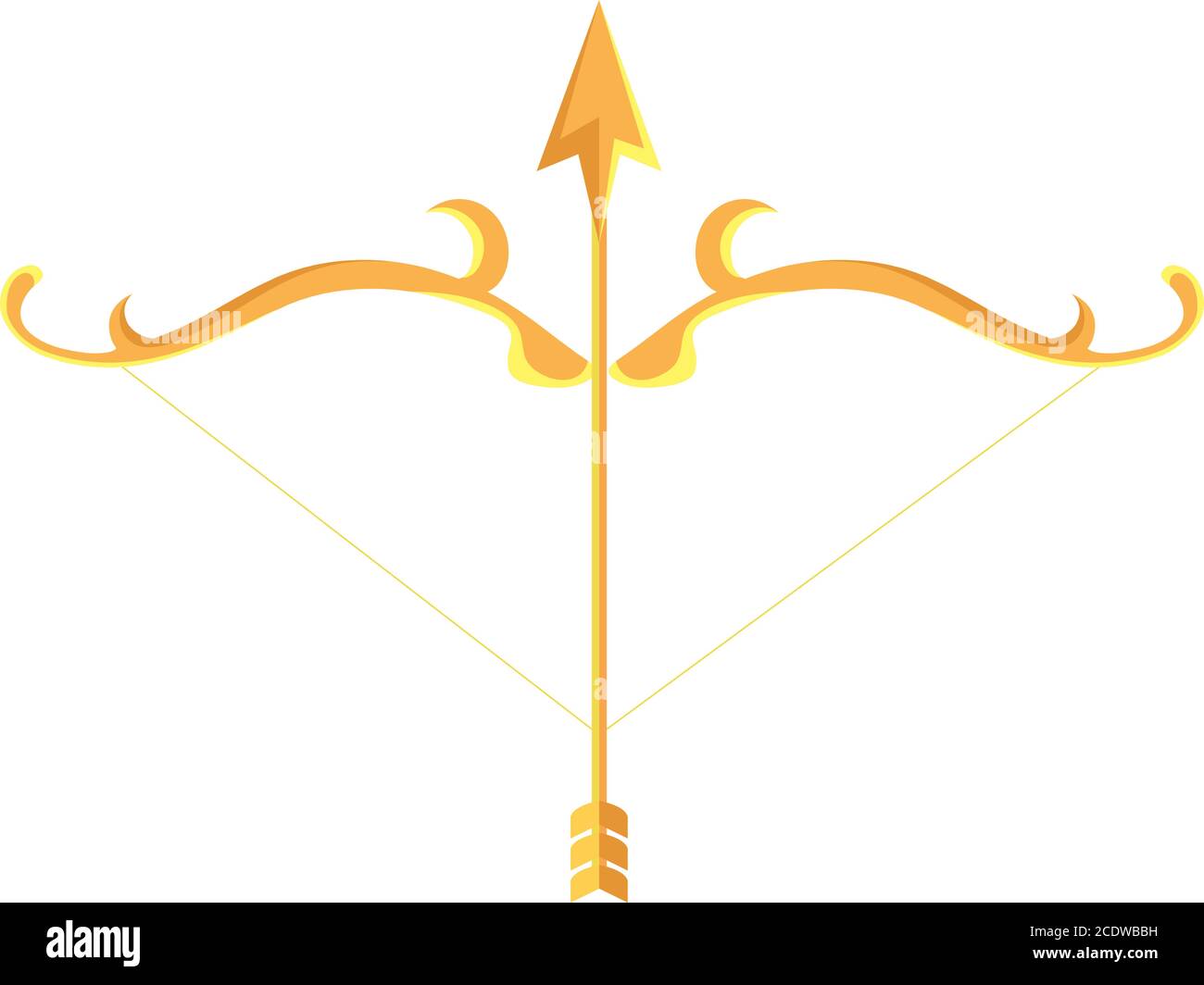 gold ornament bow with arrow vector design Stock Vector Image & Art - Alamy