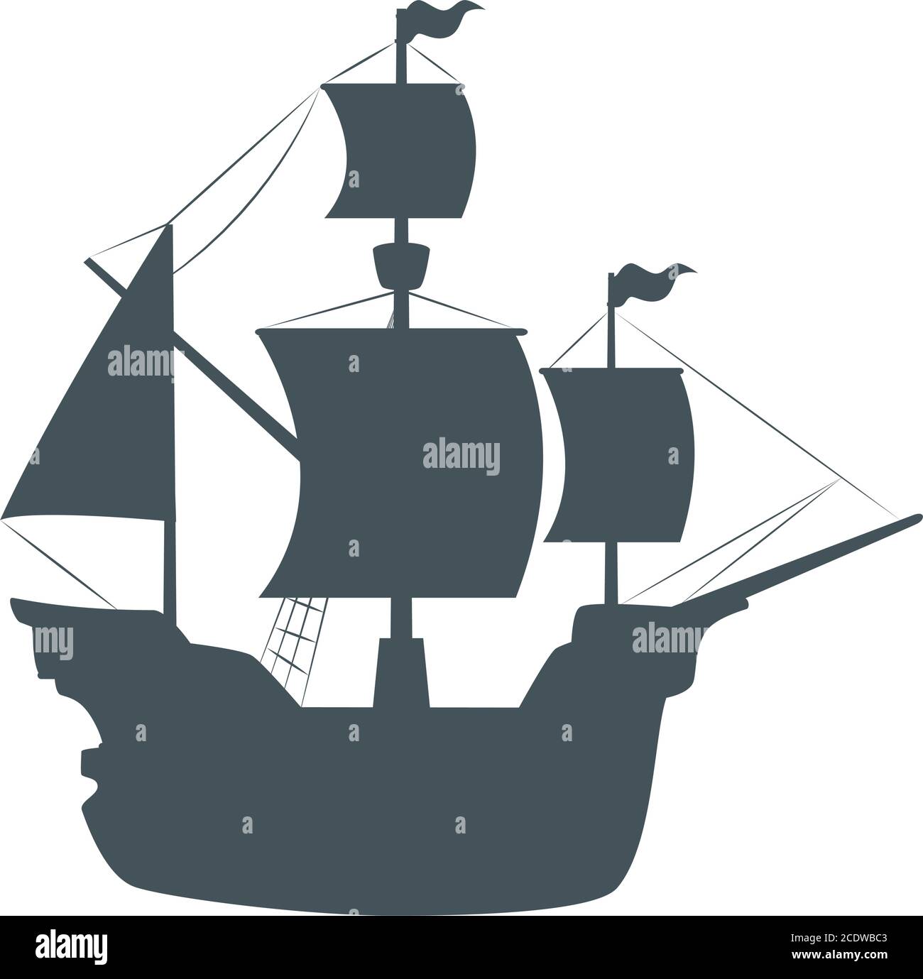 Isolated ship silhouette vector design Stock Vector Image & Art - Alamy