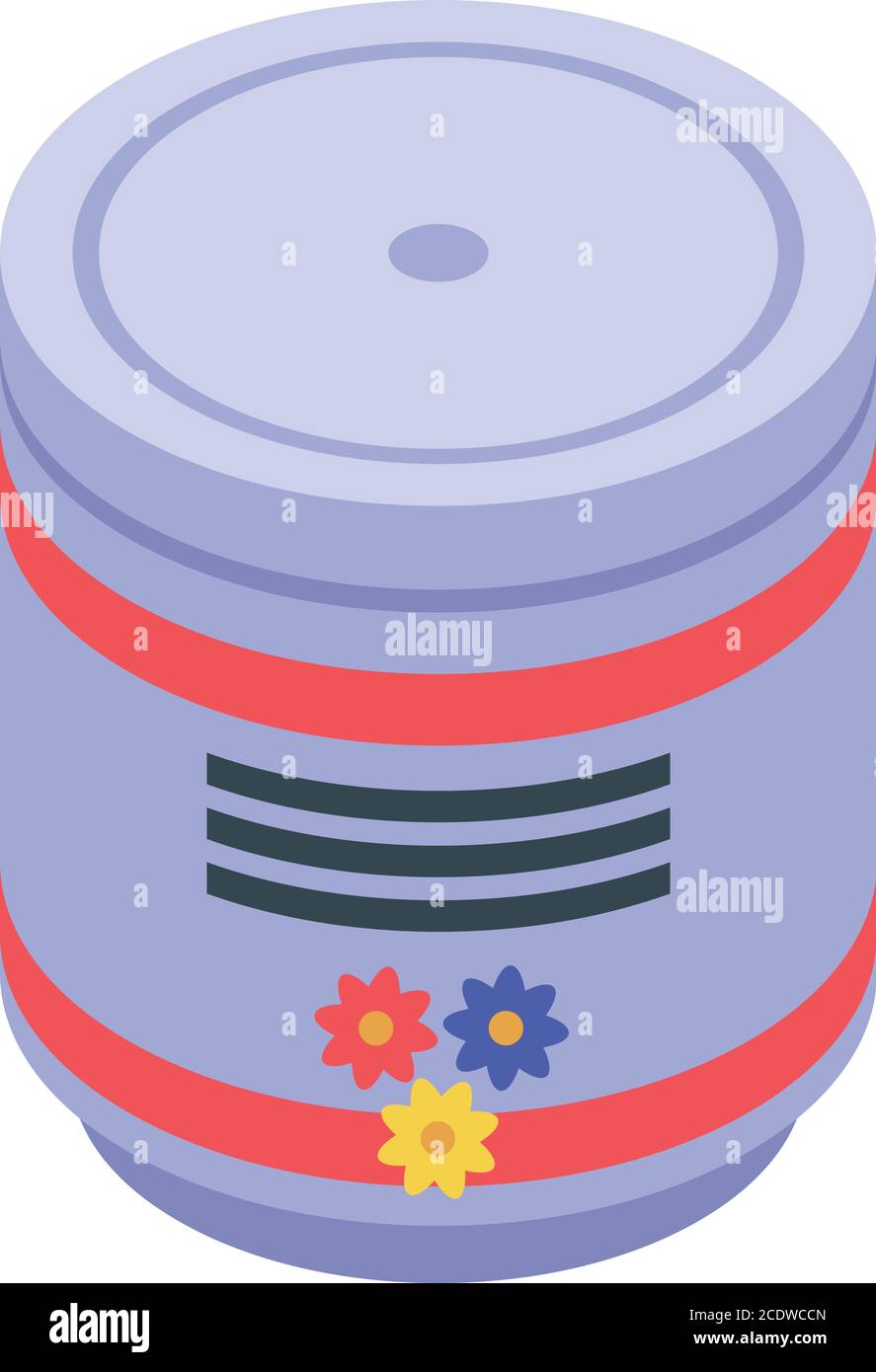 Fertilizer jar icon, isometric style Stock Vector