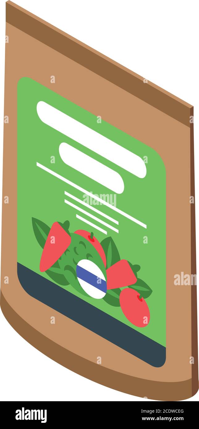 Fertilizer vegetables icon, isometric style Stock Vector