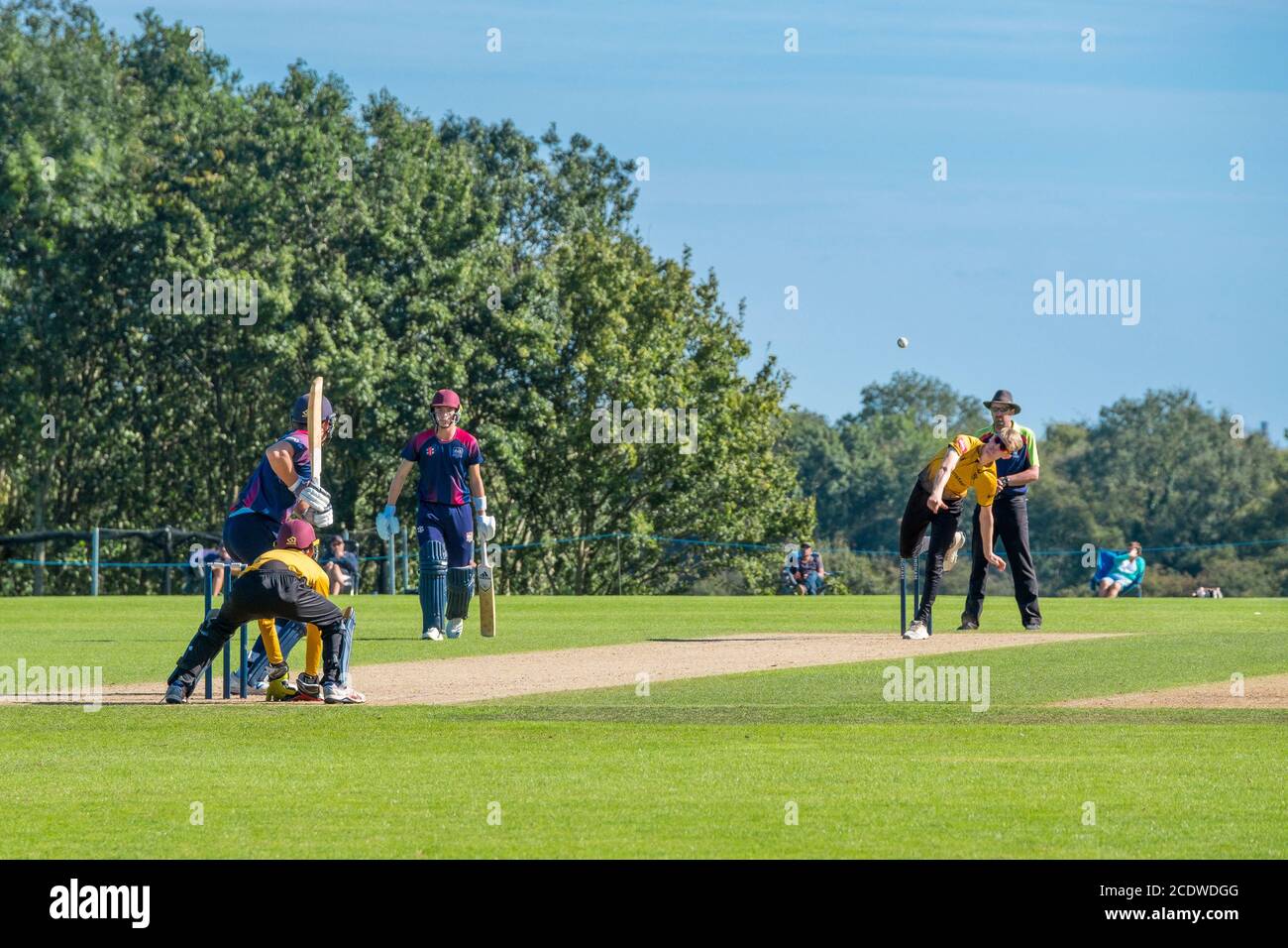 Playing cricket at Uppingham. Stock Photo