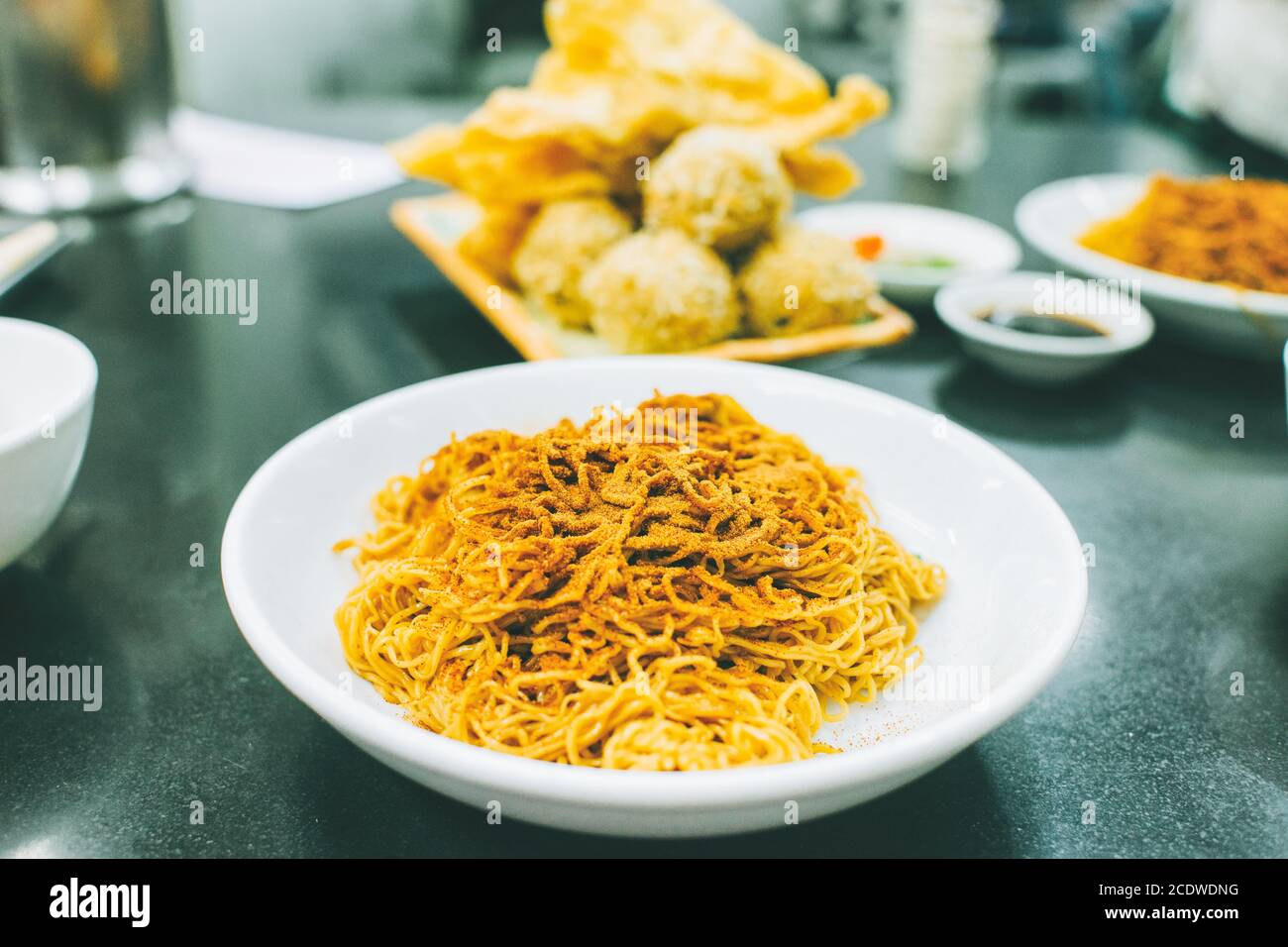 Shirmp Roe shrimp roe noodles Stock Photo - Alamy