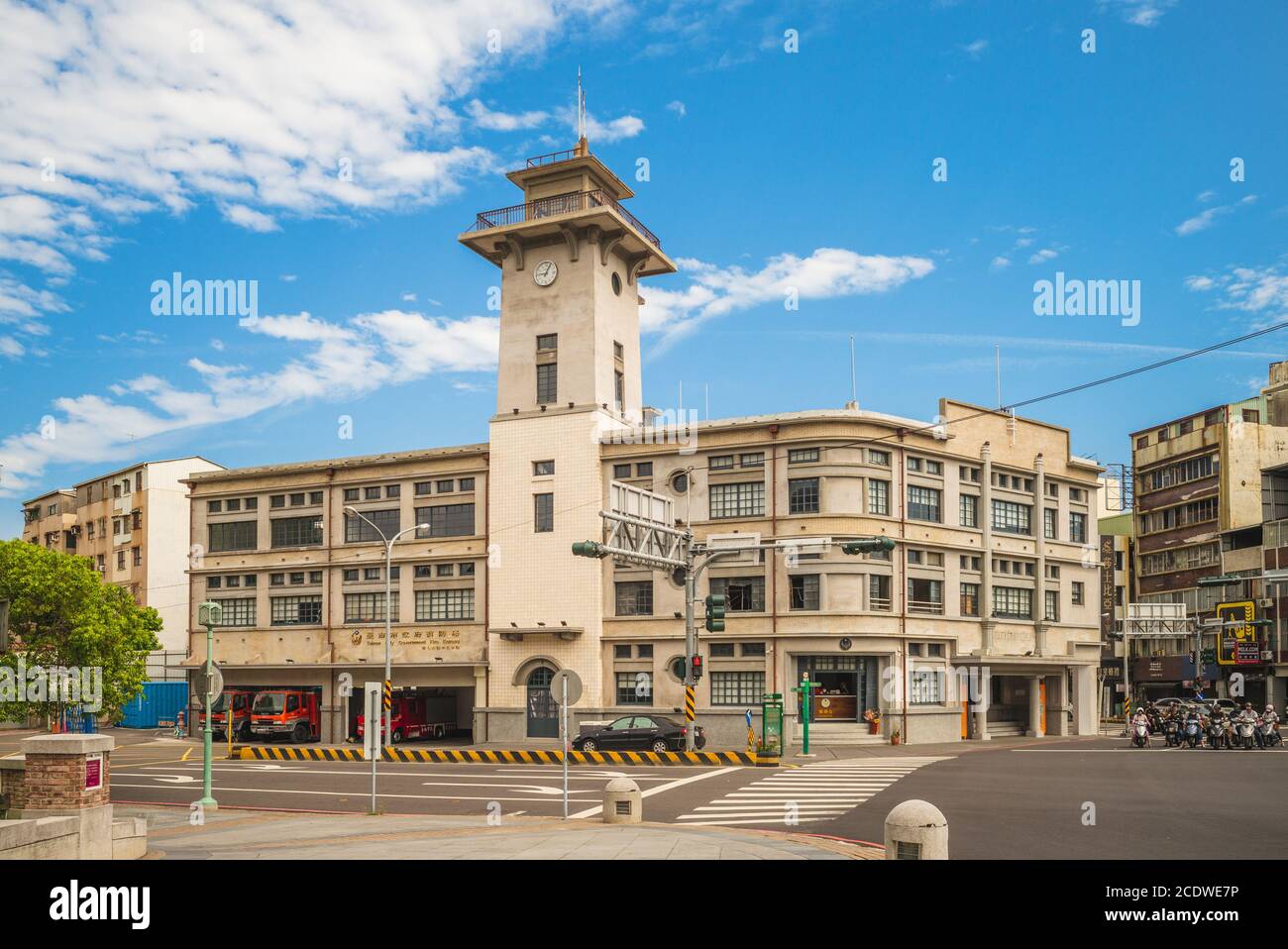 June 5, 2019: Tainan City Fire Bureau Second Division is a fire station in Tainan, Taiwan originally constructed during Japanese rule era as Tainan He Stock Photo