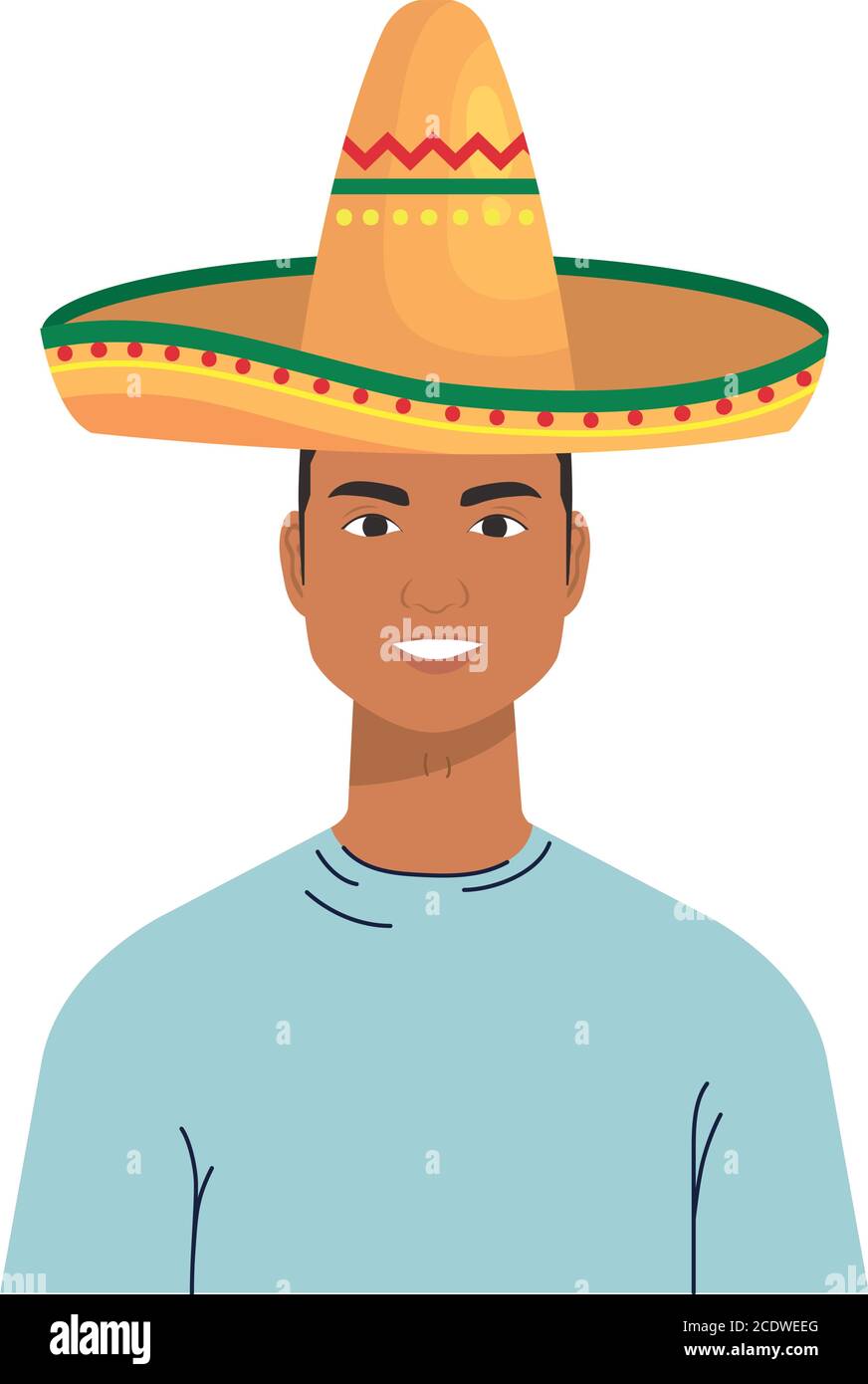 man cartoon with mexican hat vector design Stock Vector Image & Art - Alamy