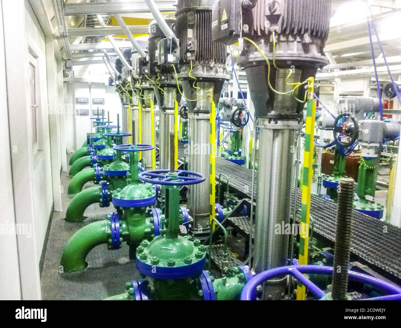Equipment inside the pumping station for pumping fluid. The oil