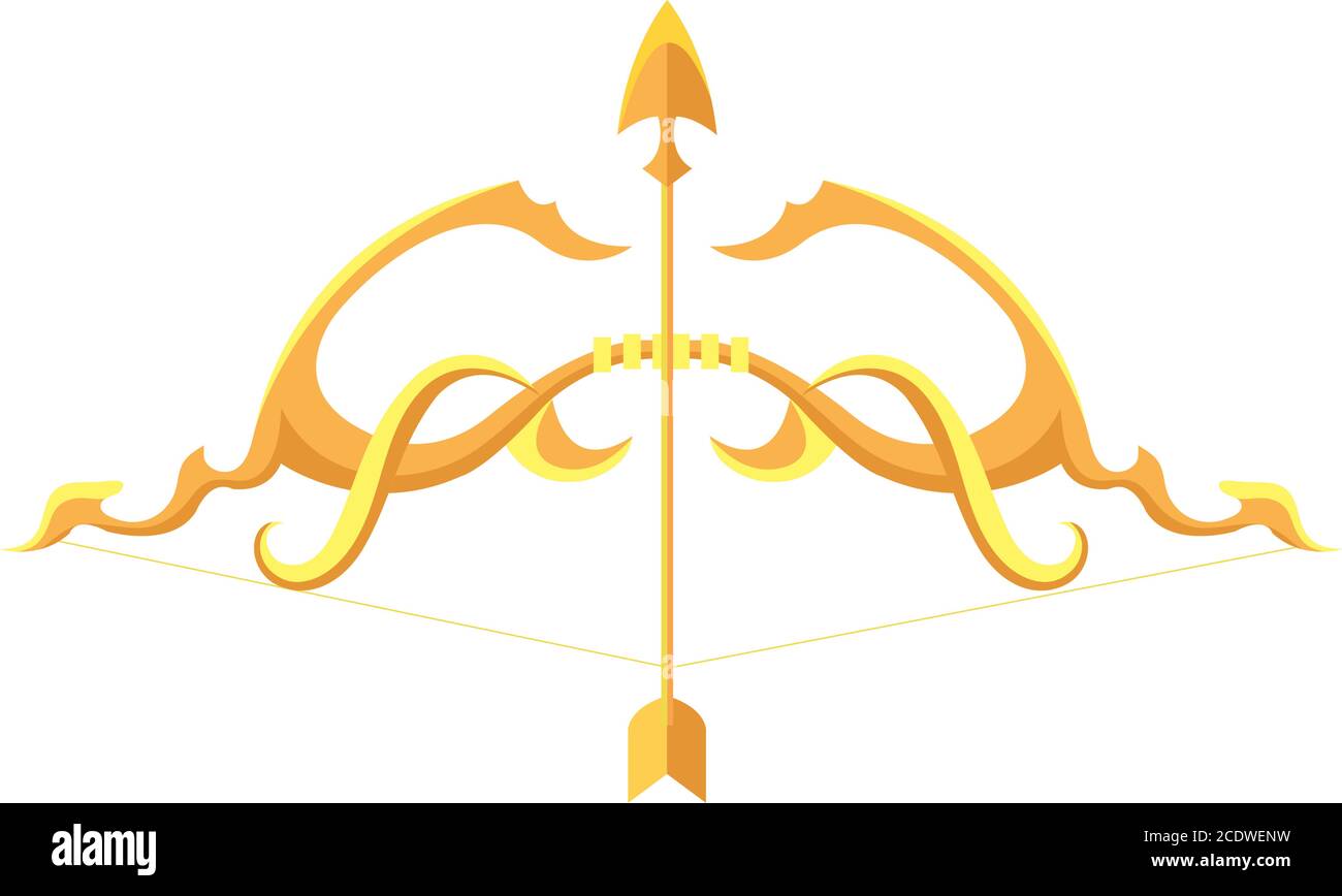 gold ornament bow with arrow vector design Stock Vector Image & Art - Alamy