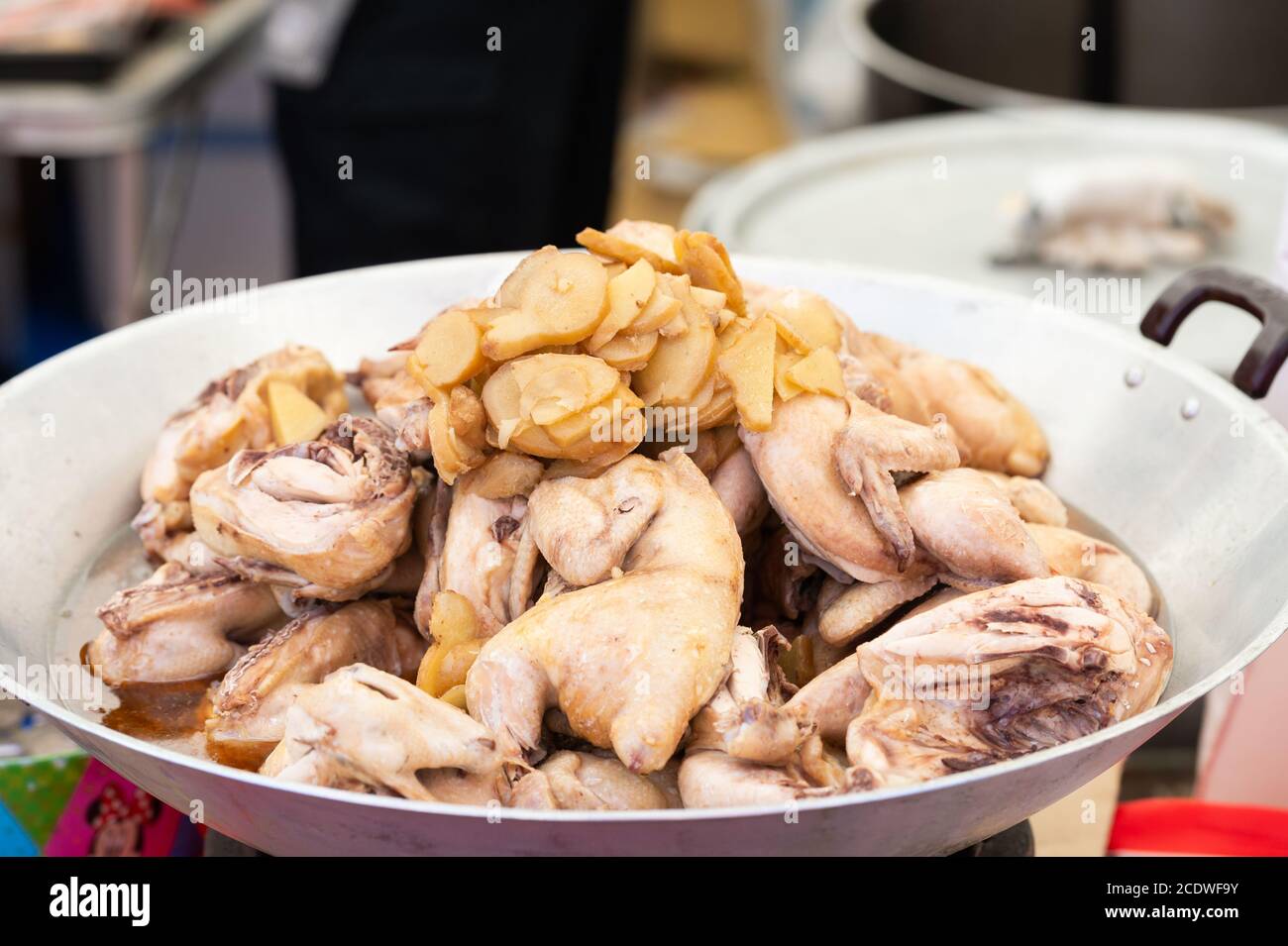 Sesame oil chicken on Street food ,Taipei ,Taiwan Stock Photo Alamy