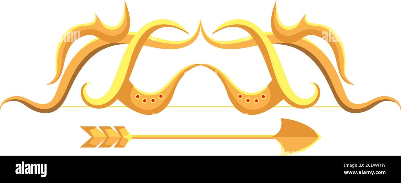 gold ornament bow with arrow vector design Stock Vector Image & Art - Alamy