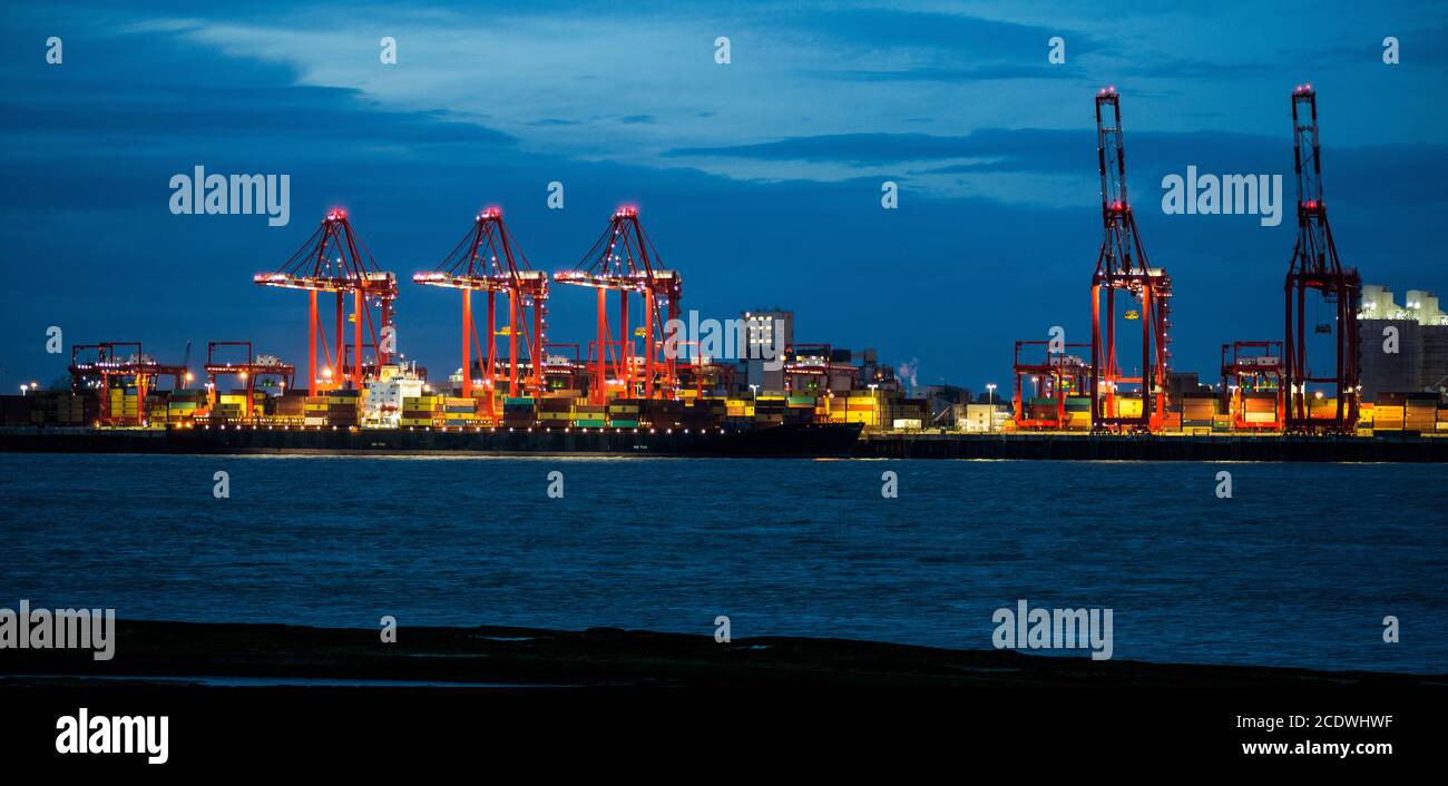 Heavy lifting gear for handling containers at the Port of Liverpool