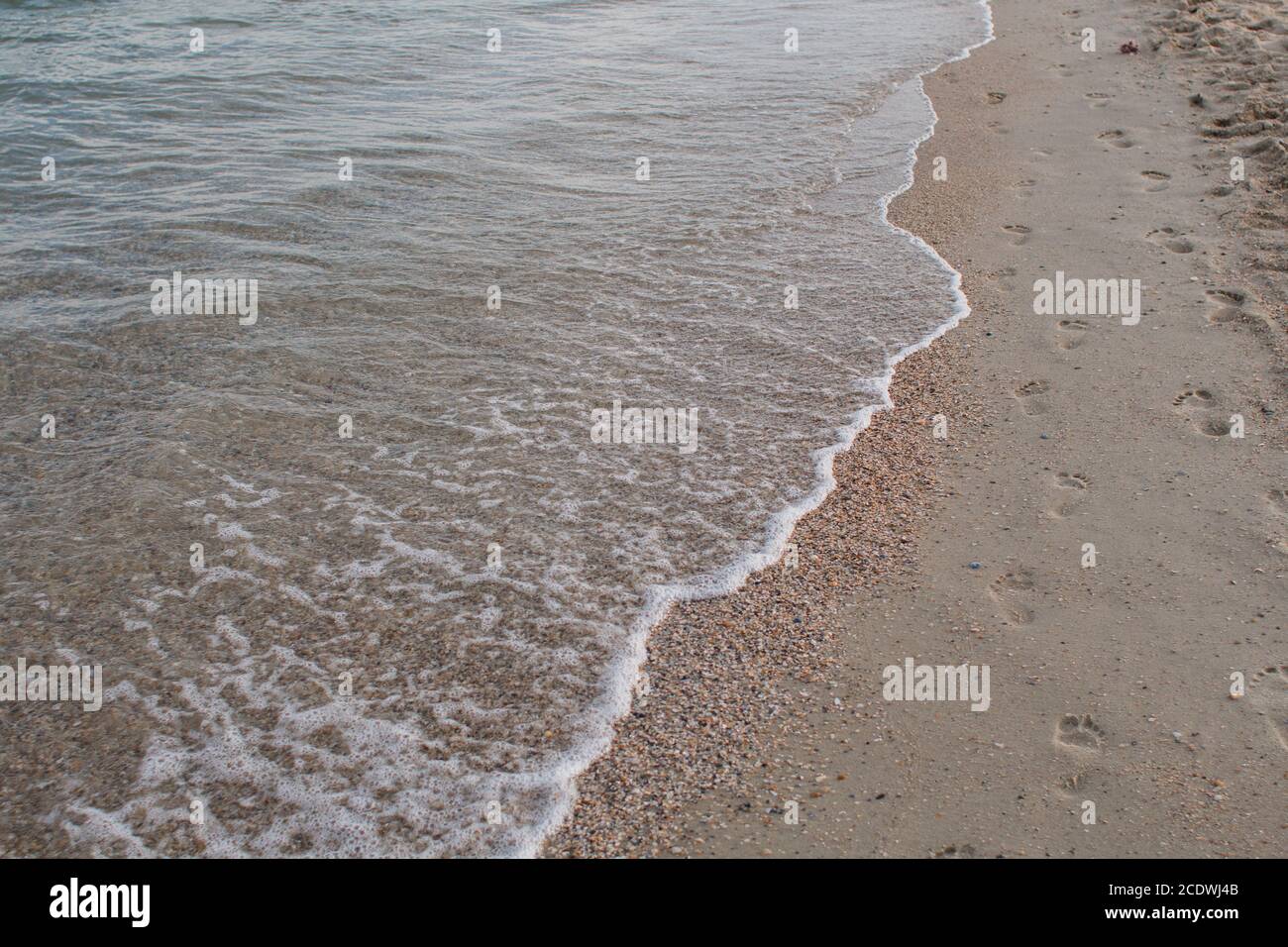 a sandy seashore with clear sea water Stock Photo - Alamy