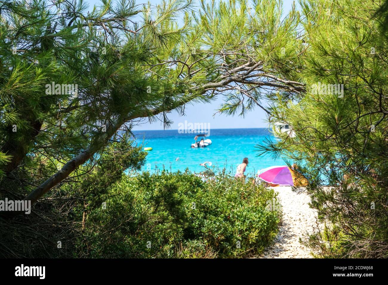 Beautiful beach in Croatia Stock Photo