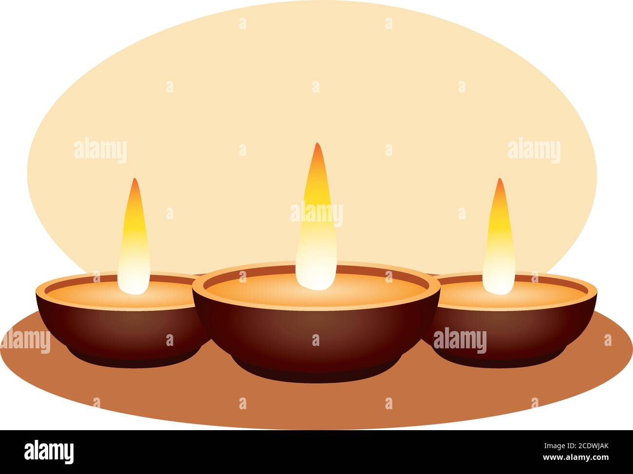 Diwali Candles Design Indian Culture And Hinduism Theme Vector Illustration Stock Vector Image Art Alamy